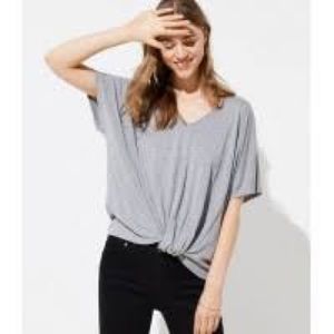 Loft twisted hem tee